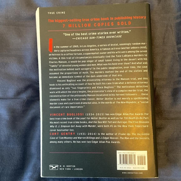 Helter Skelter: The True Story of the Manson Murders by Vincent Bugliosi - Picture 2 of 4